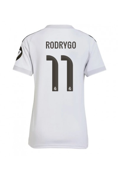 Real Madrid Rodrygo Goes #11 Jalkapallovaatteet Naisten Kotipaita 2025-26 Lyhythihainen Real Madrid Rodrygo Goes #11 Jalkapallovaatteet Naisten Kotipaita 2025-26 Lyhythihainen